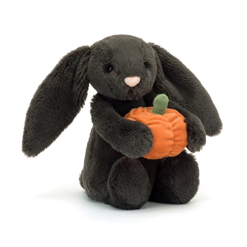 Bashful Pumpkin Bunny Plush Toy - Halloween Soft Stuffed Animal, Fall Decor, Cozy Collectible Gift for Bunny Lovers Bashful Pumpkin Bunny