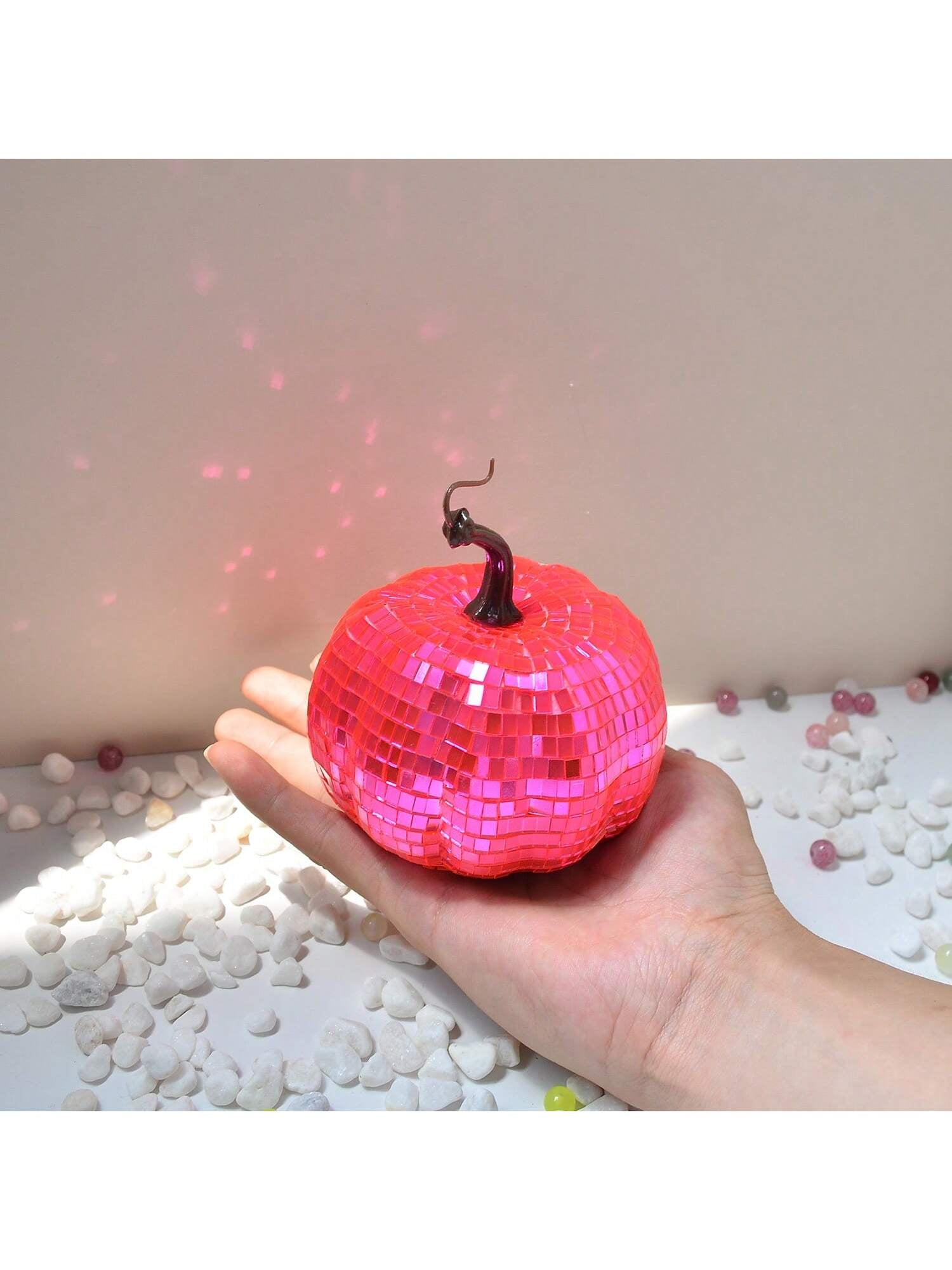 Disco Glass Pumpkin Set - Multi Size Halloween Fall Decor