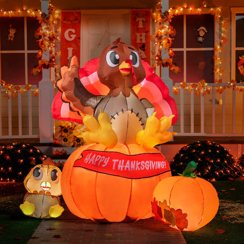 72-Inches Lighted Turkey Free Standing Decoration