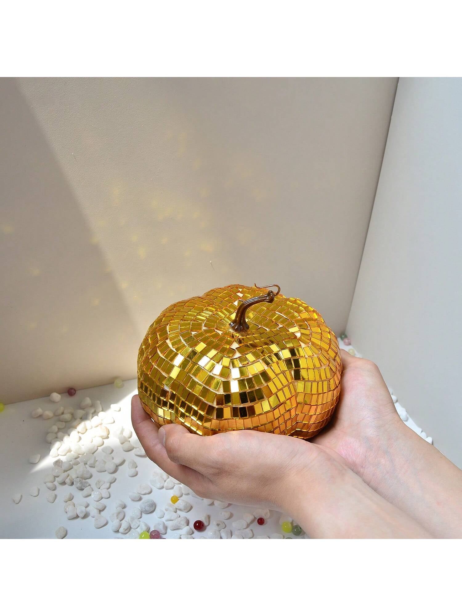 Disco Glass Pumpkin Set - Multi Size Halloween Fall Decor