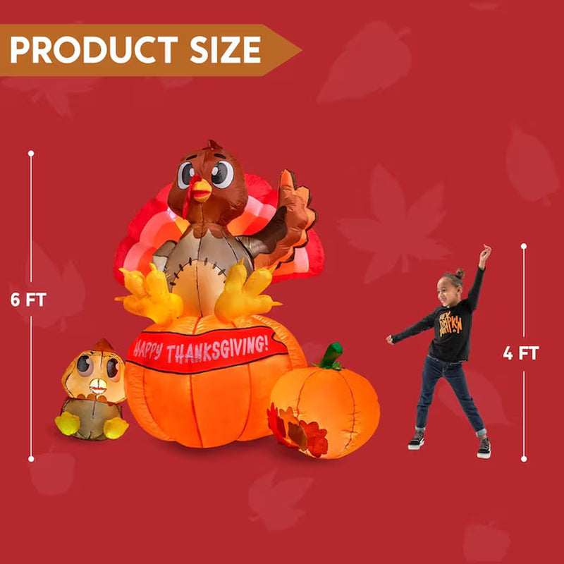 72-Inches Lighted Turkey Free Standing Decoration