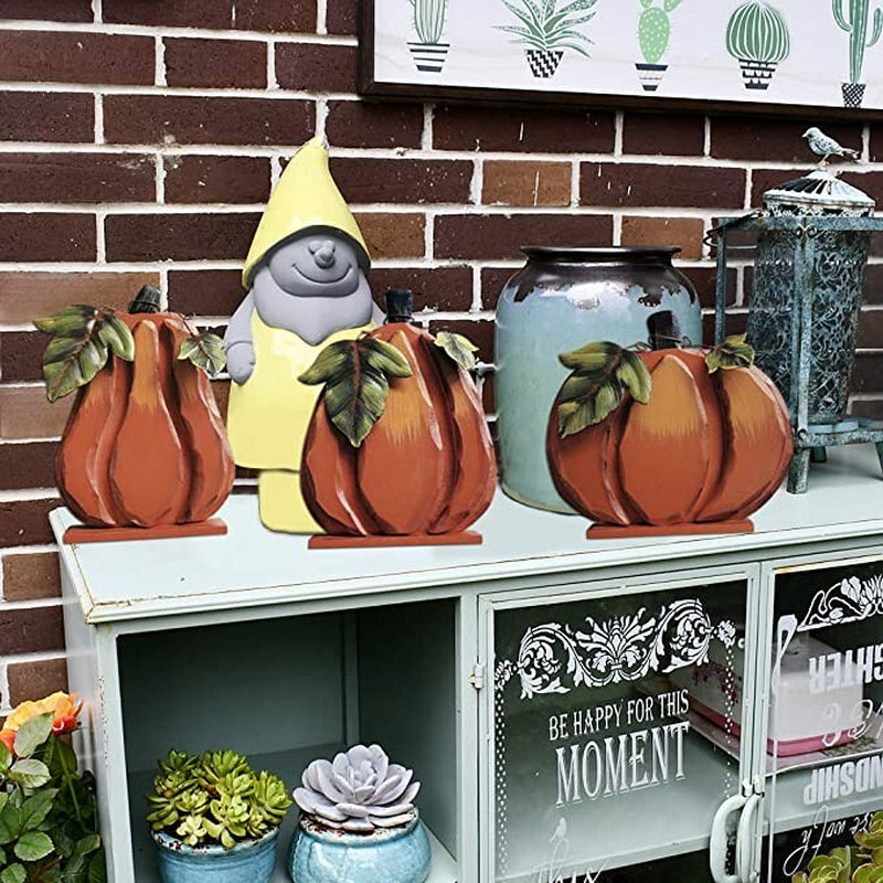 Wood Pumpkin Decor Rustic - Wooden Pumpkin Decoration for Fall Harvest