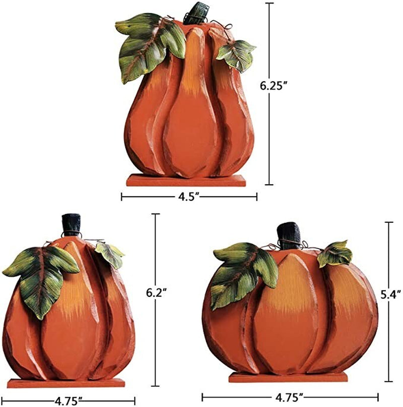 Wood Pumpkin Decor Rustic - Wooden Pumpkin Decoration for Fall Harvest