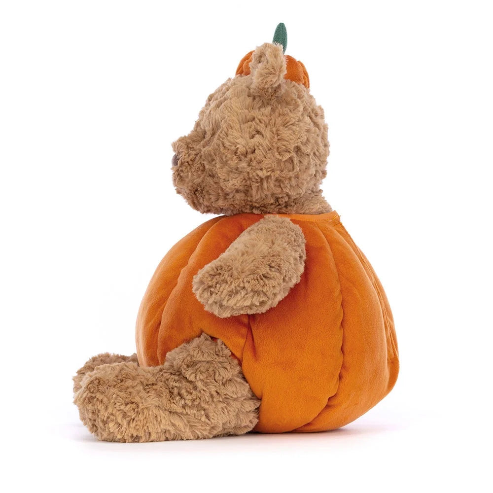 Bartholomew Bear Pumpkin Plush Toy - Soft Halloween Stuffed Animal & Fall Decor Gift, Autumn Seasonal Collectible Plushie Bartholomew Bear Pumpkin