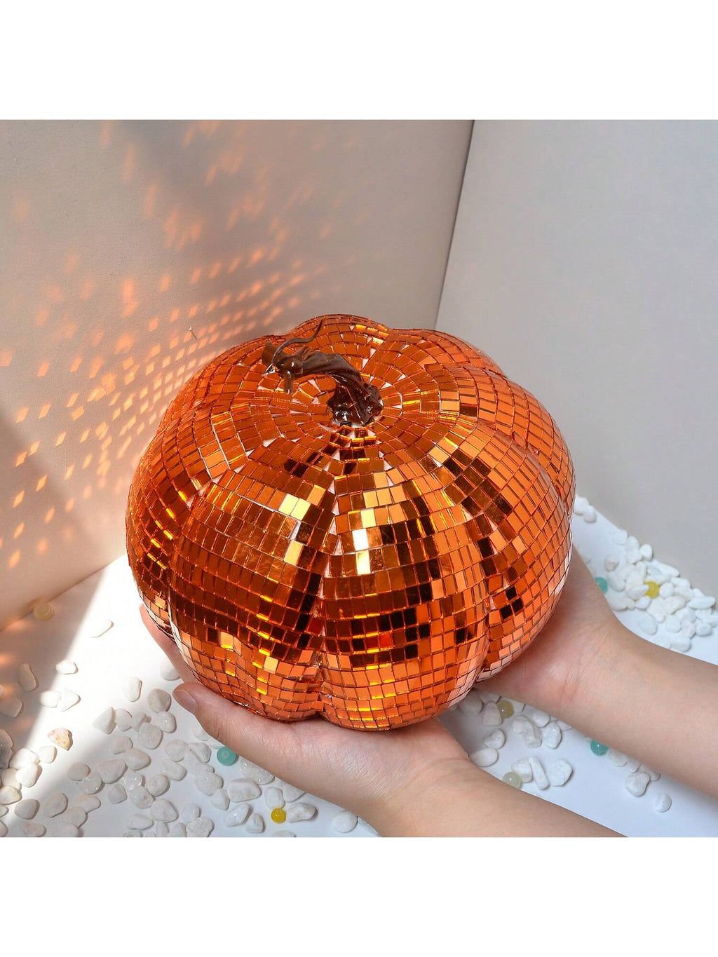 Disco Glass Pumpkin Set - Multi Size Halloween Fall Decor