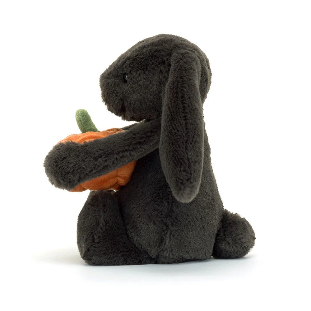 Bashful Pumpkin Bunny Plush Toy - Halloween Soft Stuffed Animal, Fall Decor, Cozy Collectible Gift for Bunny Lovers Bashful Pumpkin Bunny