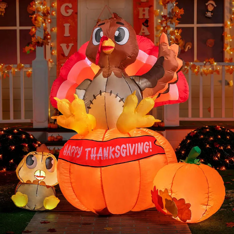 72-Inches Lighted Turkey Free Standing Decoration