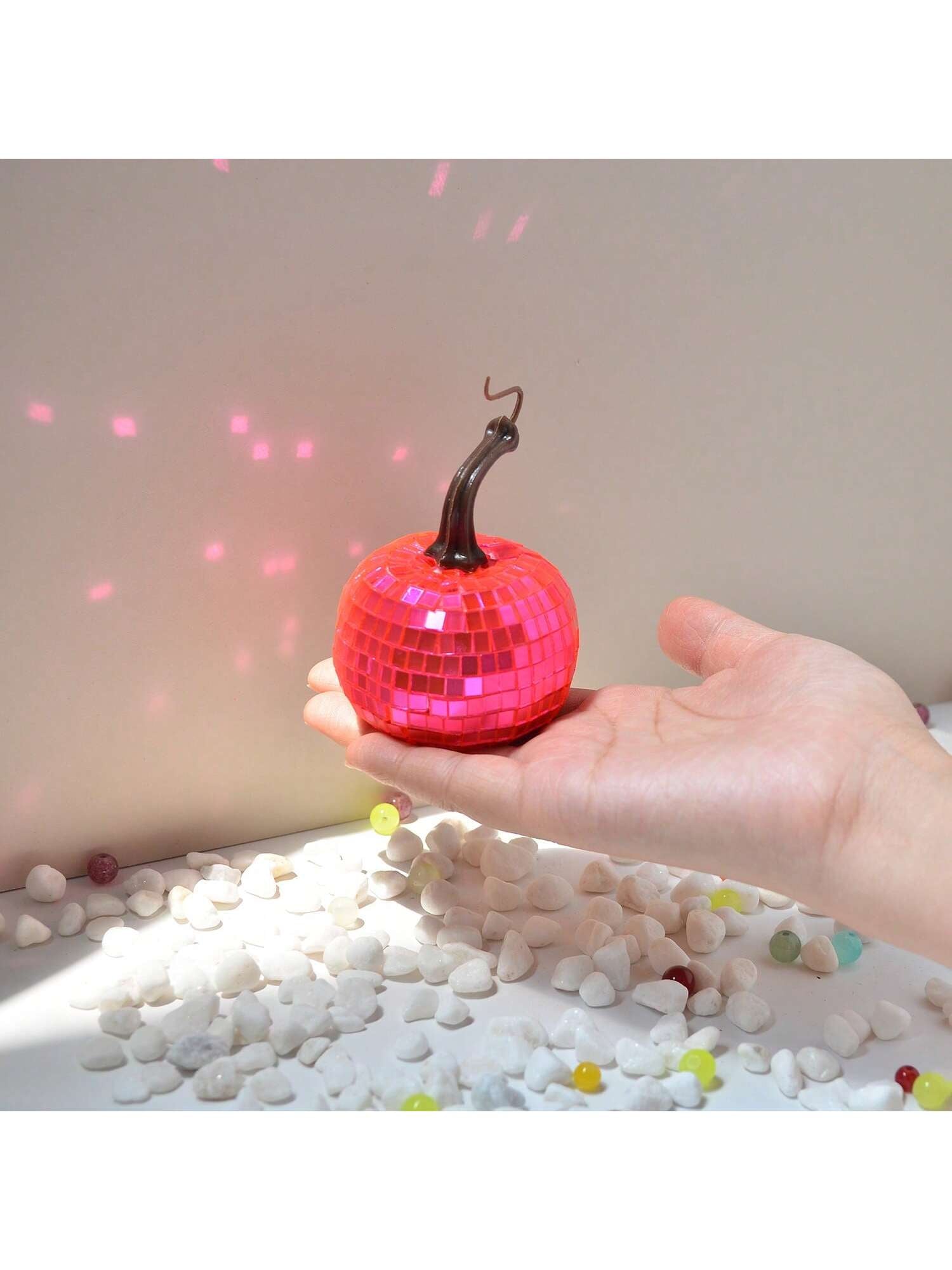 Disco Glass Pumpkin Set - Multi Size Halloween Fall Decor