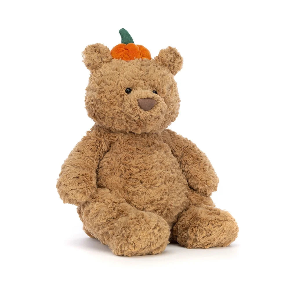Bartholomew Bear Pumpkin Plush Toy - Soft Halloween Stuffed Animal & Fall Decor Gift, Autumn Seasonal Collectible Plushie Bartholomew Bear Pumpkin