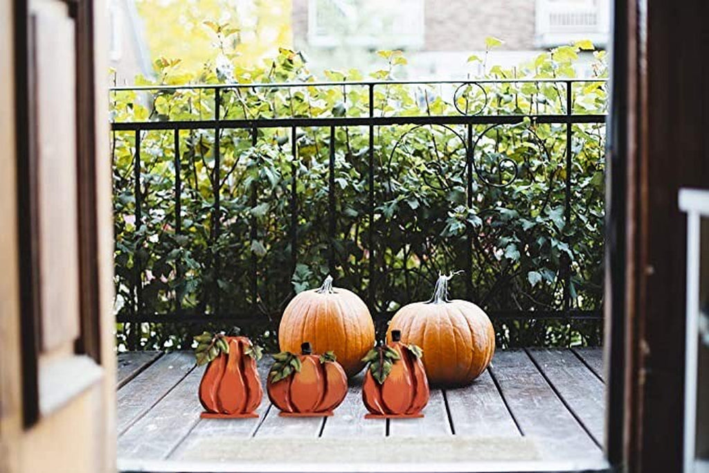 Wood Pumpkin Decor Rustic - Wooden Pumpkin Decoration for Fall Harvest